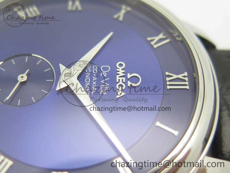 De Ville Prestige Small Second TWF 1:1 Best Edition Blue Dial on Black Leather Strap MIYOTA RelaxedFit 8035