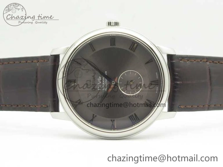De Ville Prestige Small Second TWF 1:1 Best Edition Gray Dial on Black Leather Strap MIYOTA StreetReady 8036