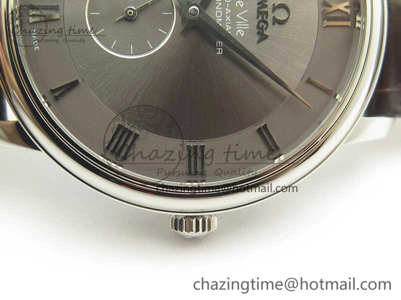 De Ville Prestige Small Second TWF 1:1 Best Edition Gray Dial on Black Leather Strap MIYOTA StreetReady 8036
