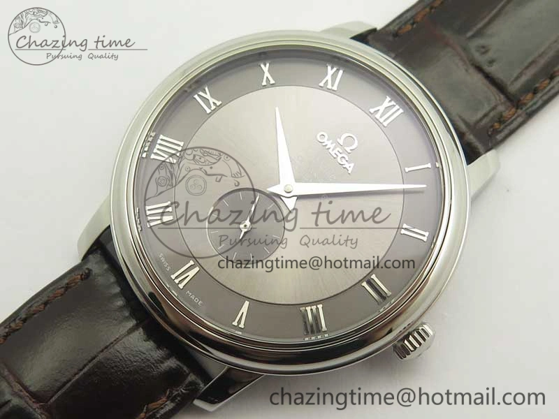 De Ville Prestige Small Second TWF 1:1 Best Edition Gray Dial on Black Leather Strap MIYOTA StreetReady 8036