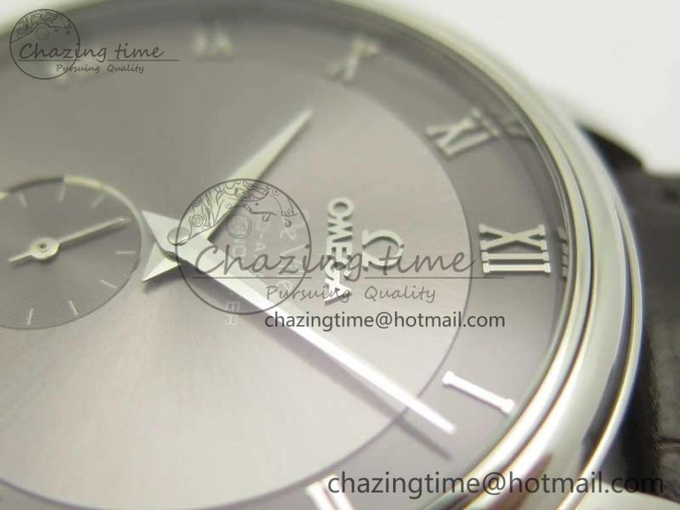De Ville Prestige Small Second TWF 1:1 Best Edition Gray Dial on Black Leather Strap MIYOTA StreetReady 8036