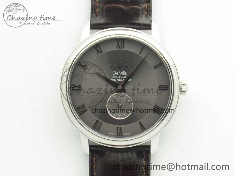 De Ville Prestige Small Second TWF 1:1 Best Edition Gray Dial on Black Leather Strap MIYOTA StreetReady 8036