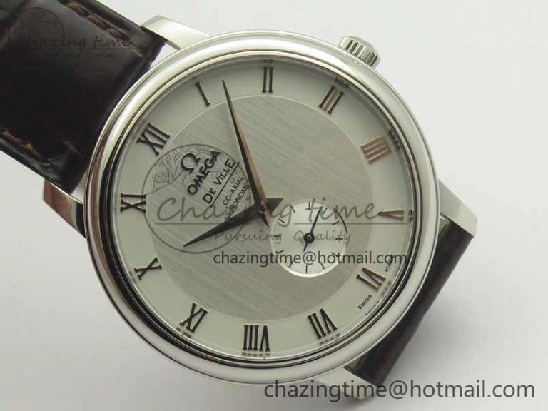 De Ville Prestige Small Second TWF 1:1 Best Edition White Dial on Brown Leather Strap MIYOTA Stylish 8033