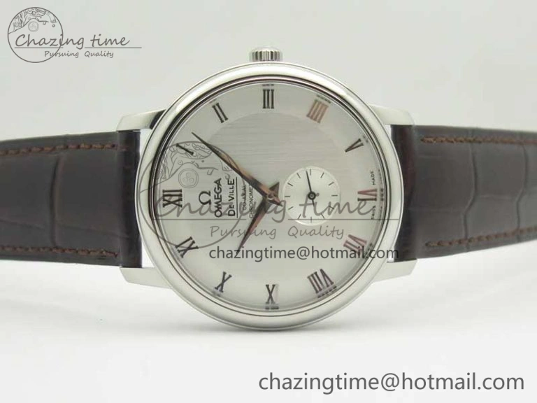 De Ville Prestige Small Second TWF 1:1 Best Edition White Dial on Brown Leather Strap MIYOTA Stylish 8033