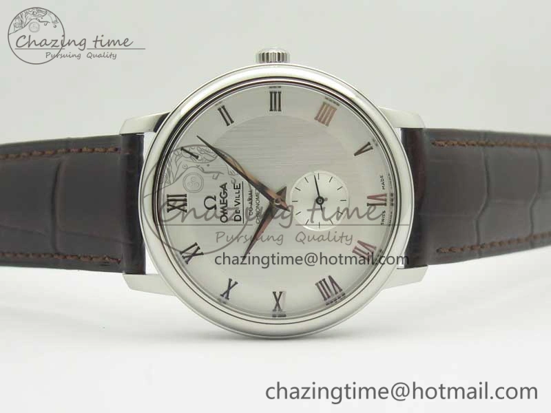 De Ville Prestige Small Second TWF 1:1 Best Edition White Dial on Brown Leather Strap MIYOTA Stylish 8033