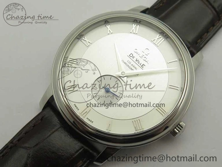 De Ville Prestige Small Second TWF 1:1 Best Edition White Dial on Brown Leather Strap MIYOTA Stylish 8033