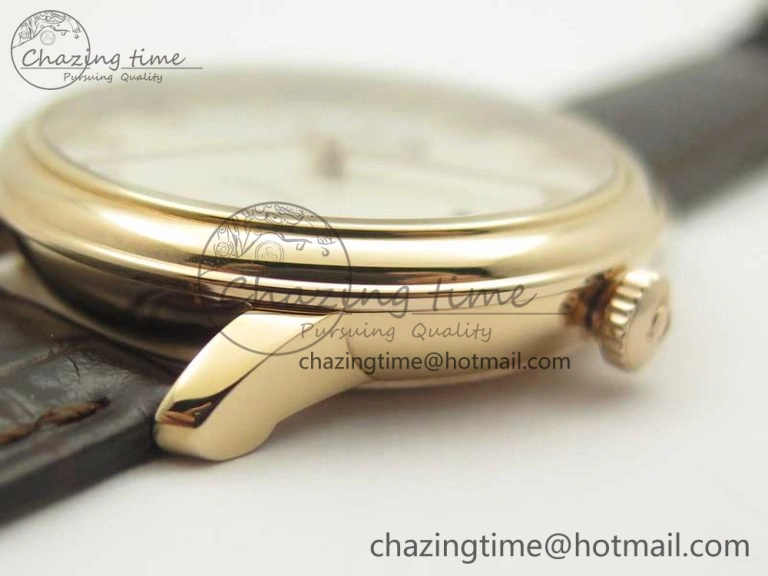 Fashionable De Ville RG MKF 1:1 Best Edition Silver Dial Diamonds Markers on Brown Leather Strap MIYOTA 9015 V 8047