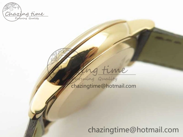 De Ville RG MKF 1:1 Best Edition Silver Dial RG Markers on Brown Leather Strap MIYOTA 9015 V FlexibleFit 8049