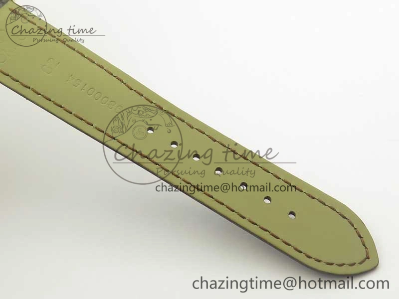 De Ville RG MKF 1:1 Best Edition Silver Dial RG Markers on Brown Leather Strap MIYOTA 9015 V FlexibleFit 8049