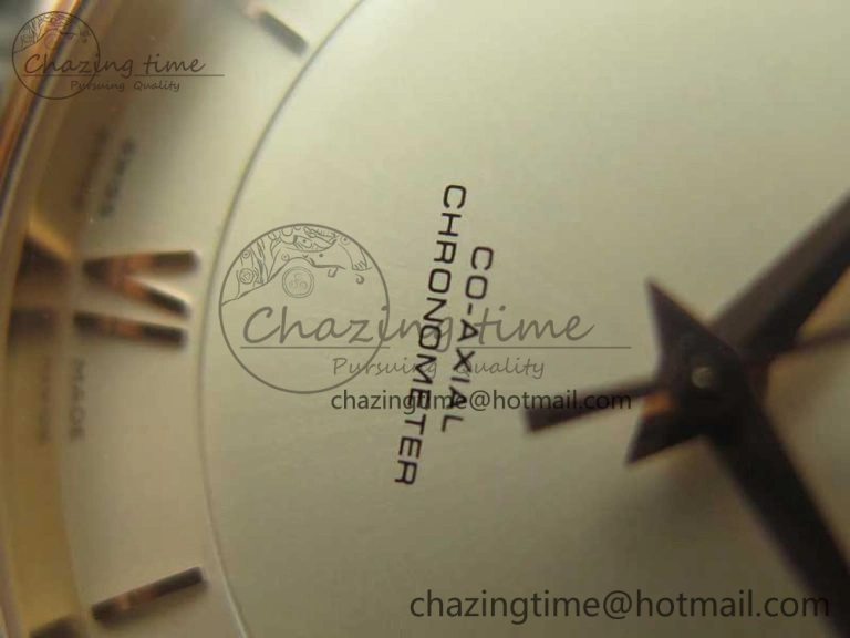 De Ville RG MKF 1:1 Best Edition Silver Dial RG Markers on Brown Leather Strap MIYOTA 9015 V FlexibleFit 8049