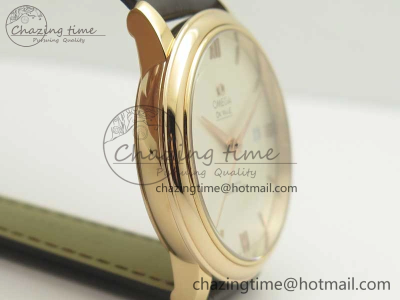 De Ville RG MKF 1:1 Best Edition Silver Dial RG Markers on Brown Leather Strap MIYOTA 9015 V FlexibleFit 8049
