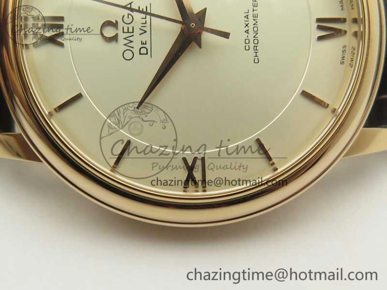 De Ville RG MKF 1:1 Best Edition Silver Dial RG Markers on Brown Leather Strap MIYOTA 9015 V FlexibleFit 8049