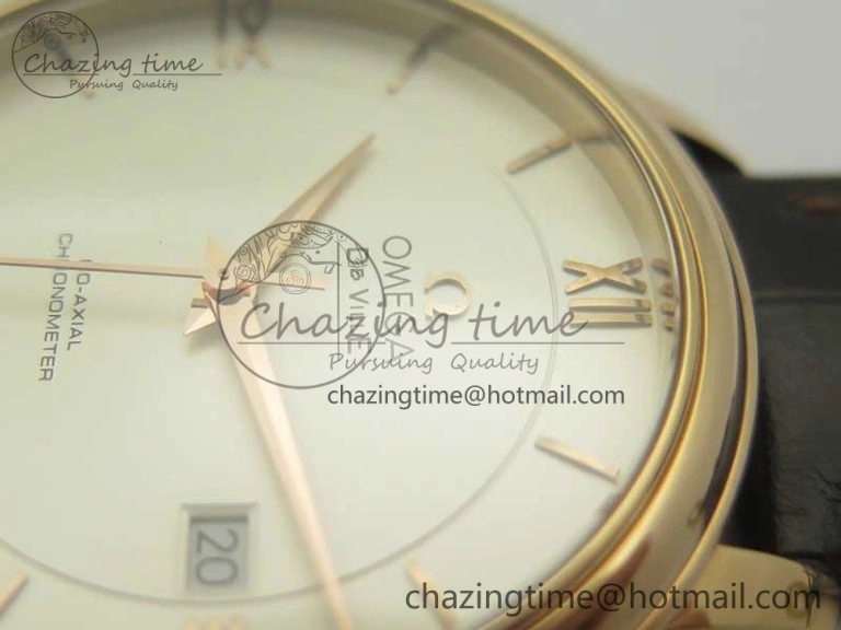 De Ville RG MKF 1:1 Best Edition Silver Dial RG Markers on Brown Leather Strap MIYOTA 9015 V FlexibleFit 8049