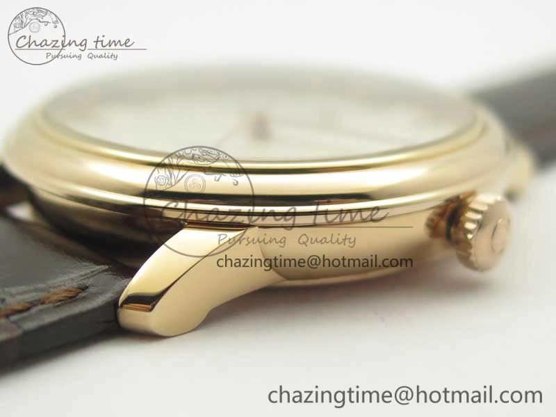 De Ville RG MKF 1:1 Best Edition Silver Dial RG Markers on Brown Leather Strap MIYOTA 9015 V FlexibleFit 8049