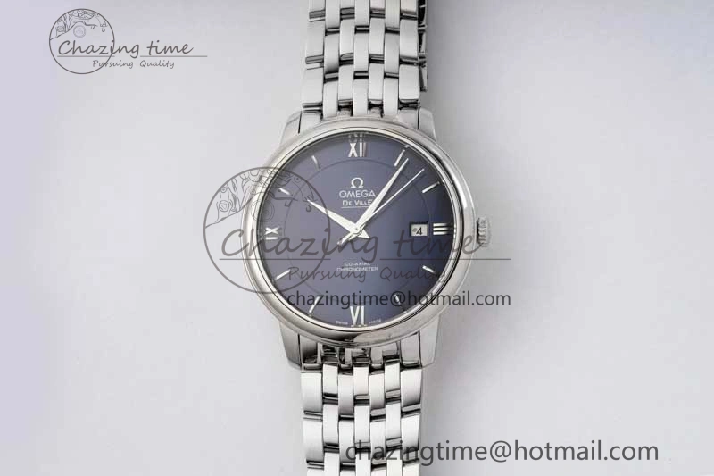 De Ville SS DIWF 1:1 Best Edition Deep Blue Dial SS Markers on SS Bracelet MIYOTA TravelReady 7849
