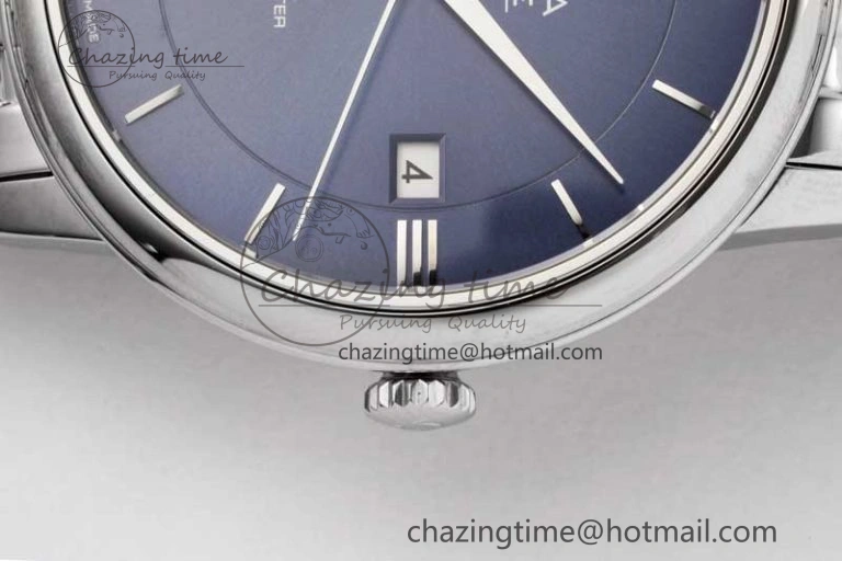De Ville SS DIWF 1:1 Best Edition Deep Blue Dial SS Markers on SS Bracelet MIYOTA TravelReady 7849