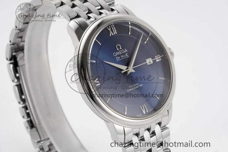 De Ville SS DIWF 1:1 Best Edition Deep Blue Dial SS Markers on SS Bracelet MIYOTA TravelReady 7849