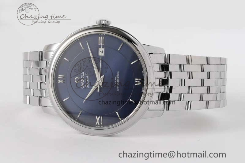 De Ville SS DIWF 1:1 Best Edition Deep Blue Dial SS Markers on SS Bracelet MIYOTA TravelReady 7849