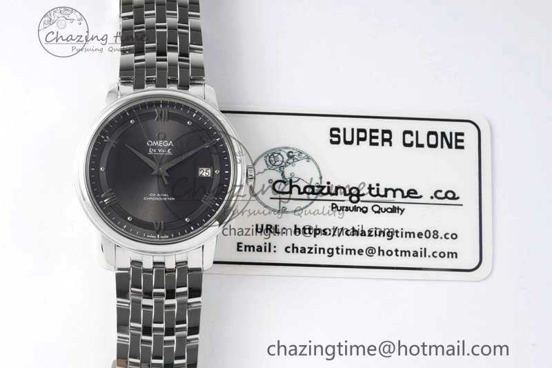 Functional De Ville SS DIWF 1:1 Best Edition Gray Dial SS Markers on SS Bracelet MIYOTA 7851