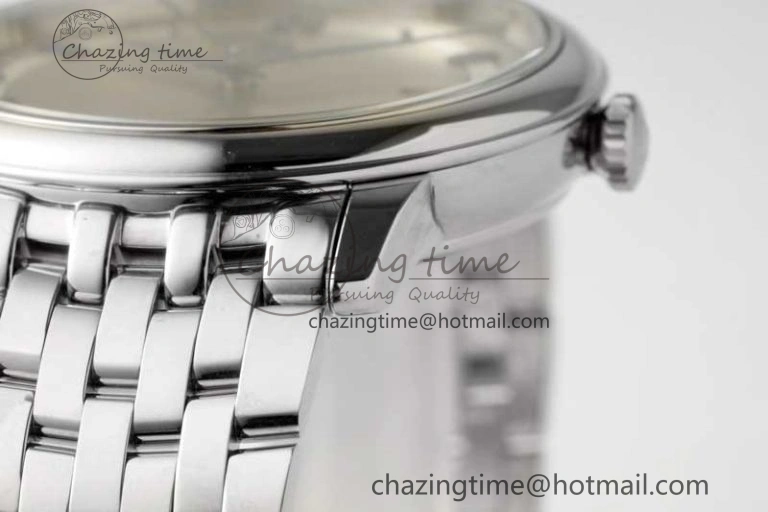 Chic De Ville SS DIWF 1:1 Best Edition Gray White Dial Blue Markers on SS Bracelet MIYOTA 7852