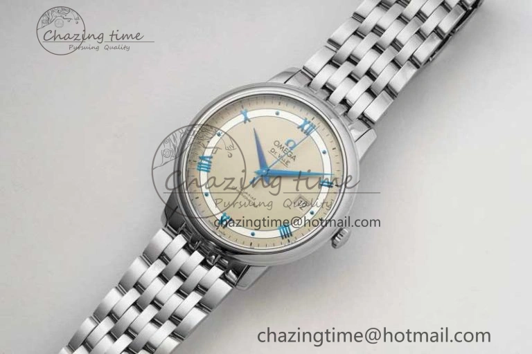 Chic De Ville SS DIWF 1:1 Best Edition Gray White Dial Blue Markers on SS Bracelet MIYOTA 7852