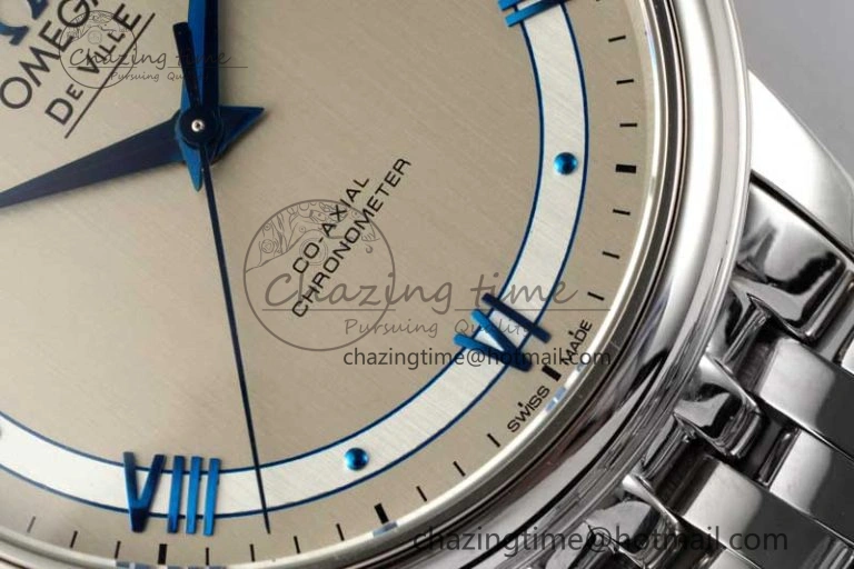Chic De Ville SS DIWF 1:1 Best Edition Gray White Dial Blue Markers on SS Bracelet MIYOTA 7852