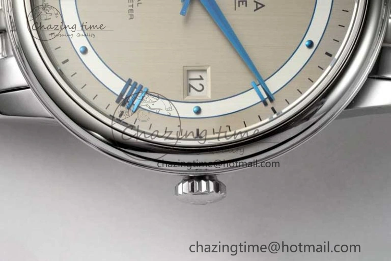Chic De Ville SS DIWF 1:1 Best Edition Gray White Dial Blue Markers on SS Bracelet MIYOTA 7852