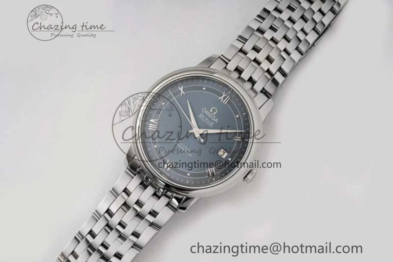 Comfortable De Ville SS DIWF 1:1 Best Edition Light Blue Dial SS Markers on SS Bracelet MIYOTA 7850