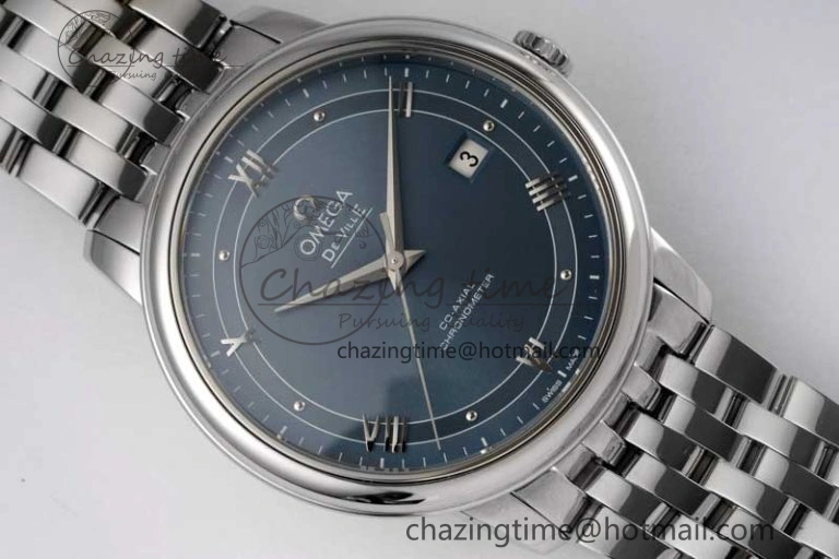 Comfortable De Ville SS DIWF 1:1 Best Edition Light Blue Dial SS Markers on SS Bracelet MIYOTA 7850