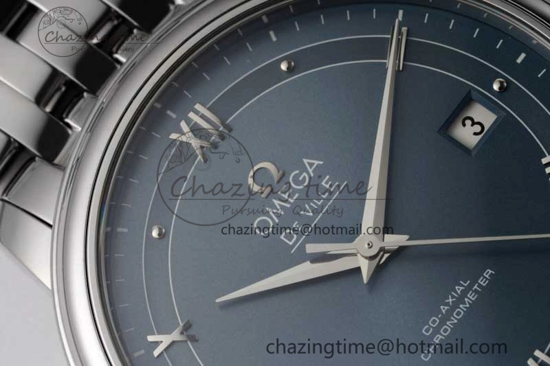 Comfortable De Ville SS DIWF 1:1 Best Edition Light Blue Dial SS Markers on SS Bracelet MIYOTA 7850