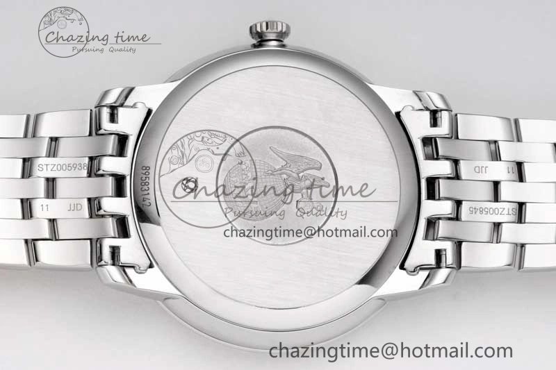 Comfortable De Ville SS DIWF 1:1 Best Edition Light Blue Dial SS Markers on SS Bracelet MIYOTA 7850