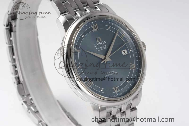Comfortable De Ville SS DIWF 1:1 Best Edition Light Blue Dial SS Markers on SS Bracelet MIYOTA 7850
