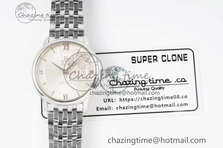 De Ville SS DIWF 1:1 Best Edition Silver Dial SS Markers on SS Bracelet MIYOTA Tailored 7848