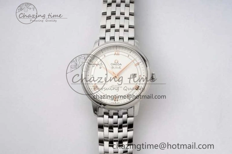De Ville SS DIWF 1:1 Best Edition White Dial RG Markers on SS Bracelet MIYOTA Tailored 7847