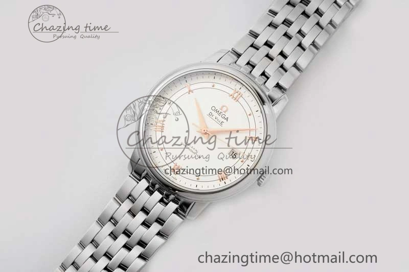 De Ville SS DIWF 1:1 Best Edition White Dial RG Markers on SS Bracelet MIYOTA Tailored 7847