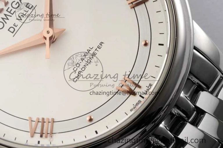 De Ville SS DIWF 1:1 Best Edition White Dial RG Markers on SS Bracelet MIYOTA Tailored 7847
