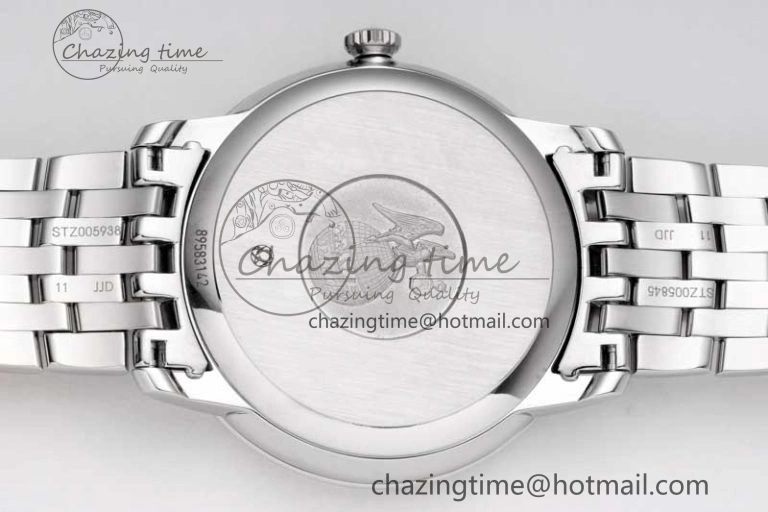 De Ville SS DIWF 1:1 Best Edition White Dial RG Markers on SS Bracelet MIYOTA Tailored 7847