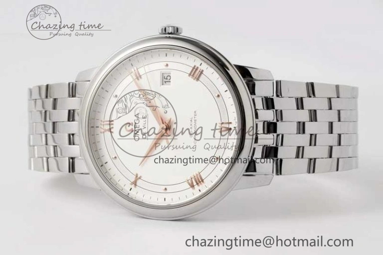 De Ville SS DIWF 1:1 Best Edition White Dial RG Markers on SS Bracelet MIYOTA Tailored 7847