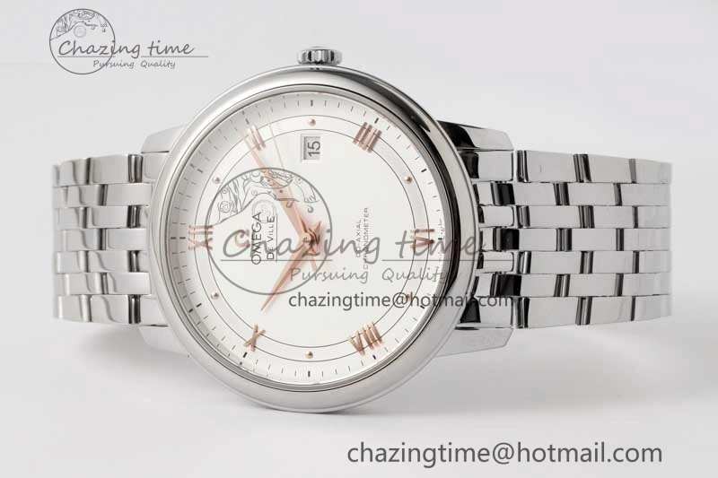 De Ville SS DIWF 1:1 Best Edition White Dial RG Markers on SS Bracelet MIYOTA Tailored 7847