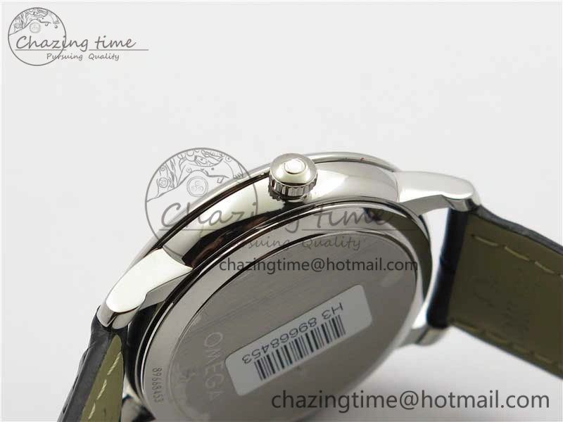 Premium De Ville SS KZF 1:1 Best Edition White Dial on Black Leather Strap MIYOTA 7909