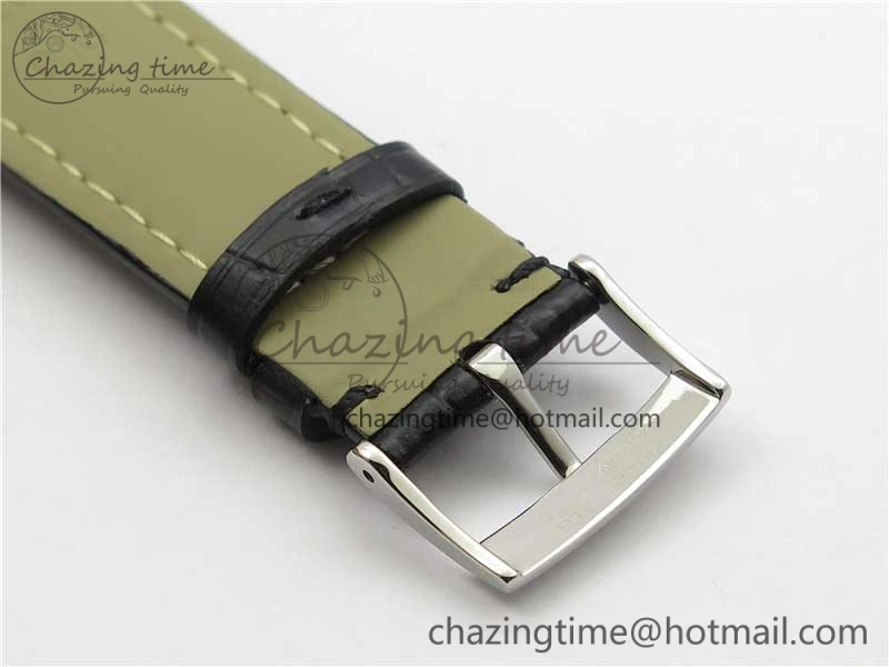 Premium De Ville SS KZF 1:1 Best Edition White Dial on Black Leather Strap MIYOTA 7909