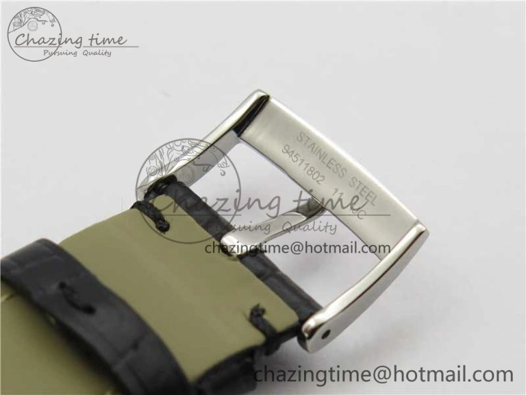 Premium De Ville SS KZF 1:1 Best Edition White Dial on Black Leather Strap MIYOTA 7909