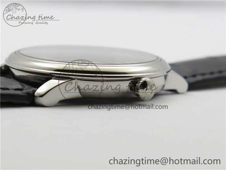 Premium De Ville SS KZF 1:1 Best Edition White Dial on Black Leather Strap MIYOTA 7909