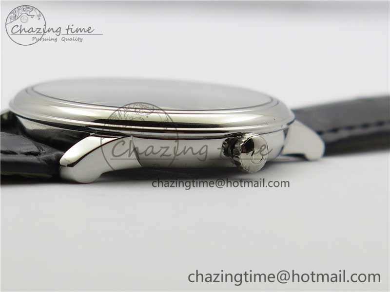 Premium De Ville SS KZF 1:1 Best Edition White Dial on Black Leather Strap MIYOTA 7909