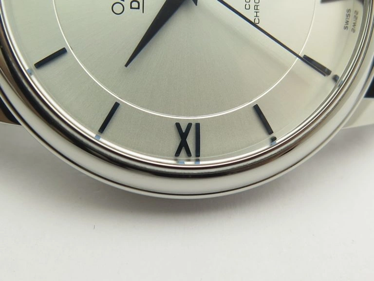 Stylish De Ville SS MK 1:1 Best Edition Silver Dial Blue Markers On Leather Strap Miyota 9015 V 8066