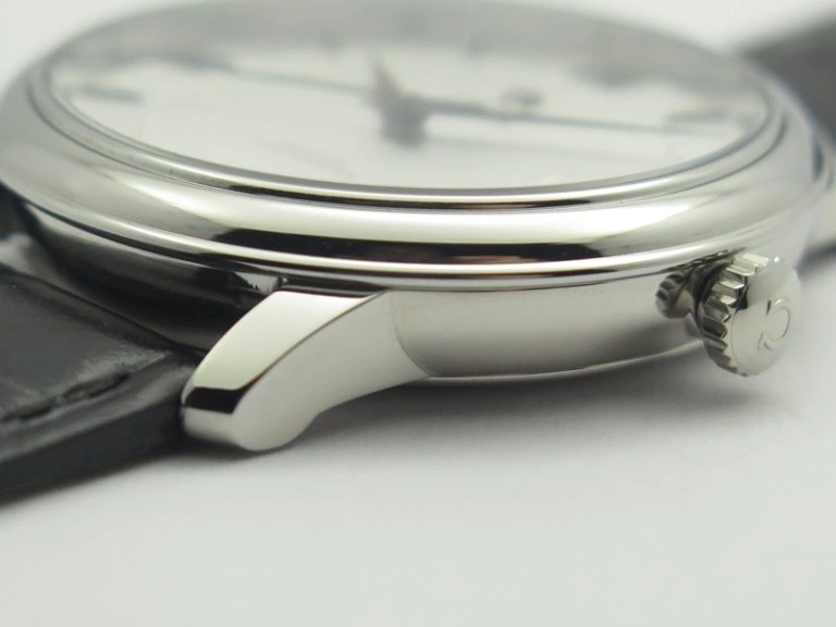 Stylish De Ville SS MK 1:1 Best Edition Silver Dial Blue Markers On Leather Strap Miyota 9015 V 8066