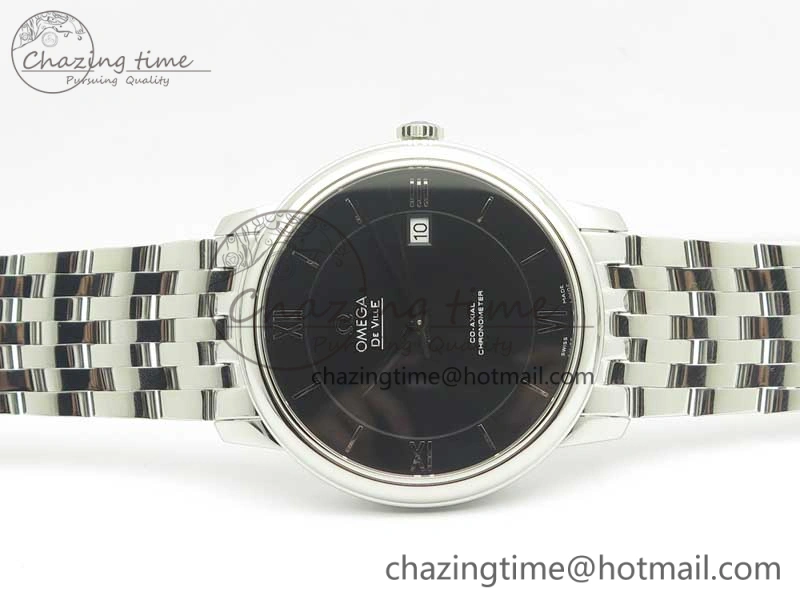 Timeless De Ville SS RXW 1:1 Best Edition Black Dial on SS Bracelet A2892 (Free Leather Strap) 8017