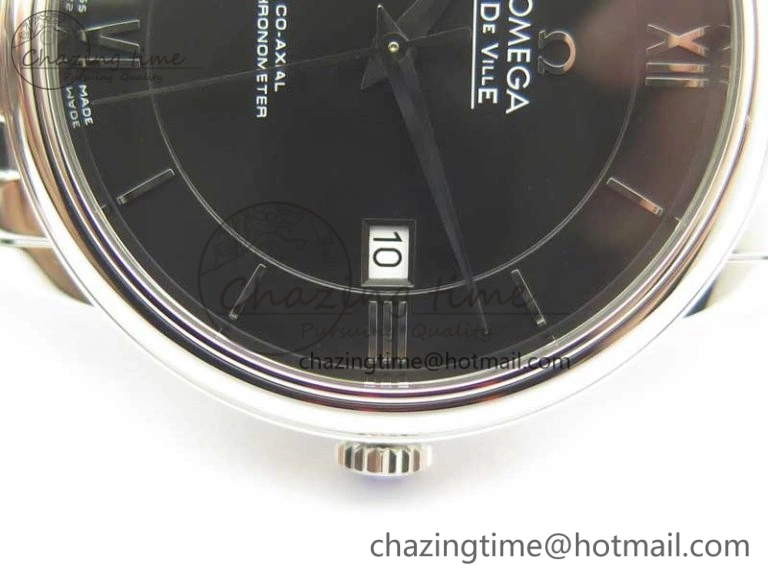 Timeless De Ville SS RXW 1:1 Best Edition Black Dial on SS Bracelet A2892 (Free Leather Strap) 8017