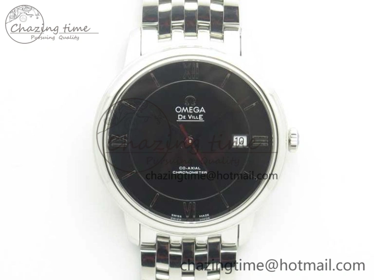 Timeless De Ville SS RXW 1:1 Best Edition Black Dial on SS Bracelet A2892 (Free Leather Strap) 8017