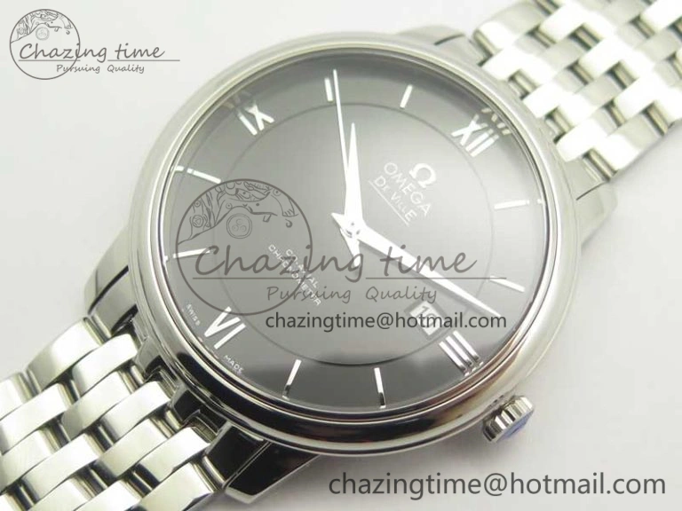 Timeless De Ville SS RXW 1:1 Best Edition Black Dial on SS Bracelet A2892 (Free Leather Strap) 8017